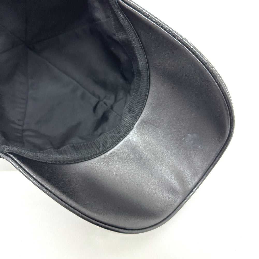 LOUIS VUITTON cap M76252 leather black Newsboy ca… - image 11