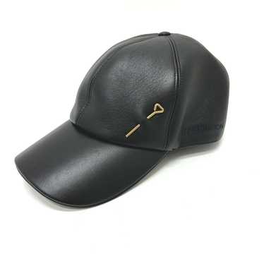 LOUIS VUITTON cap M76252 leather black Newsboy cap