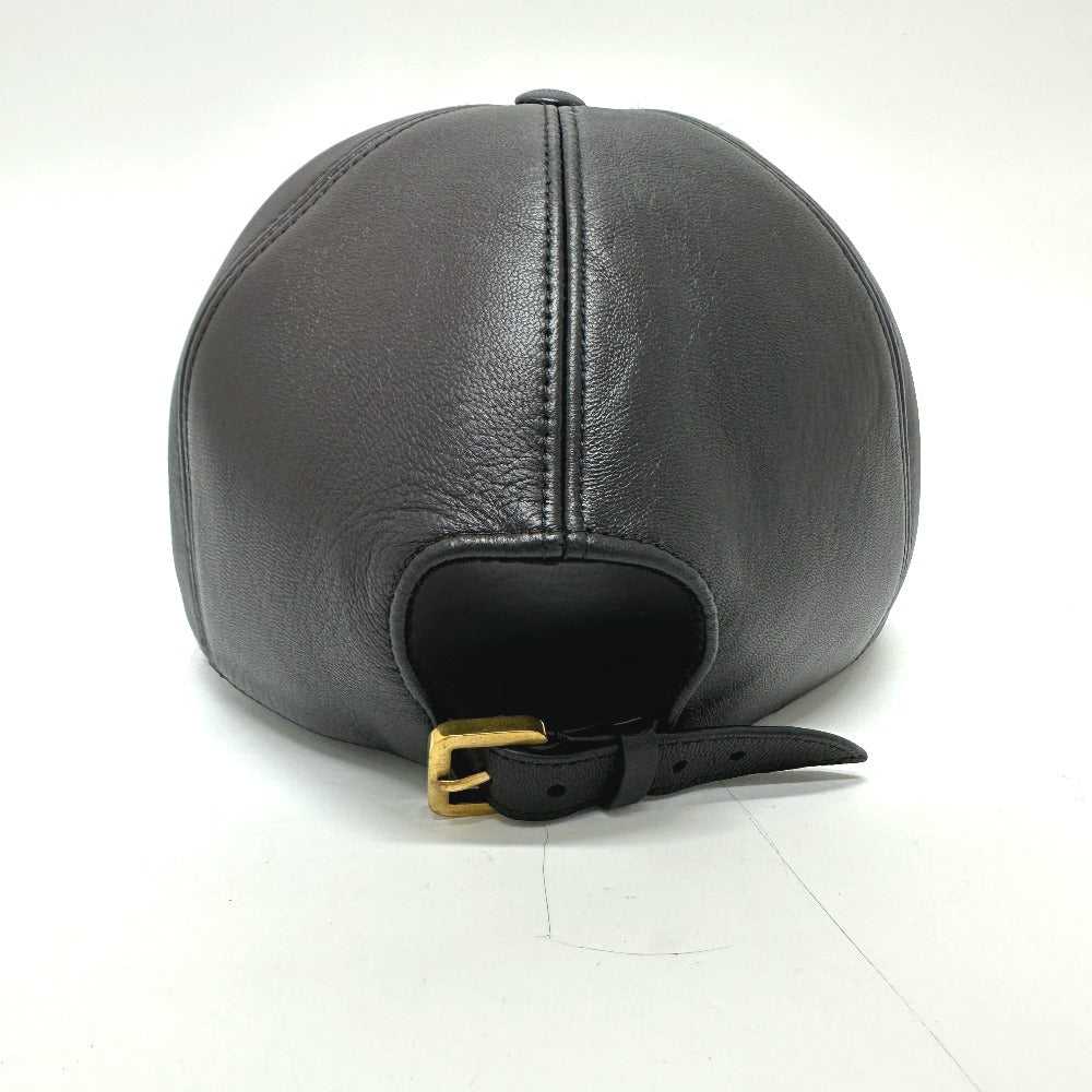 LOUIS VUITTON cap M76252 leather black Newsboy ca… - image 6