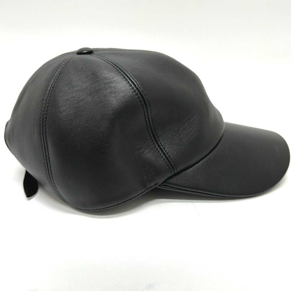 LOUIS VUITTON cap M76252 leather black Newsboy ca… - image 7