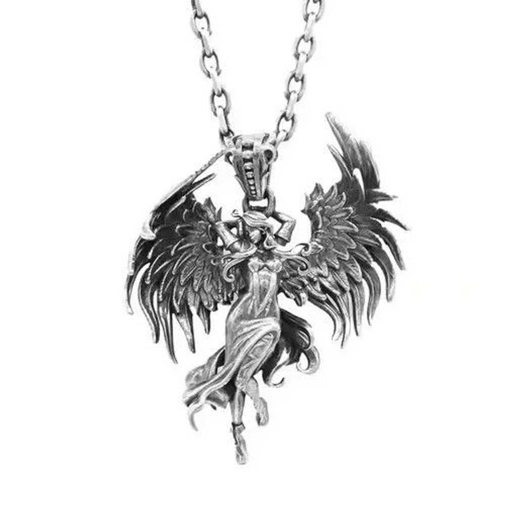 Chain × Custom × Vintage Evil Angel Wings Goddess… - image 1