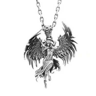 Chain × Custom × Vintage Evil Angel Wings Goddess… - image 1