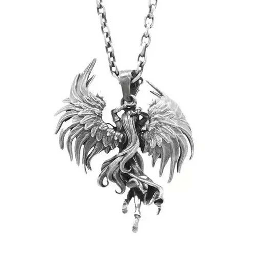 Chain × Custom × Vintage Evil Angel Wings Goddess… - image 4