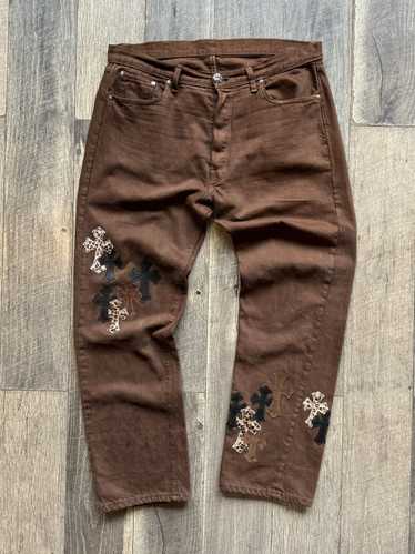 Brown Chrome Hearts high quality Inspired Jeans