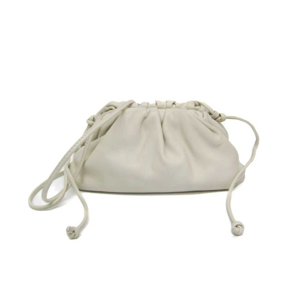 Bottega Veneta Mini Pouch White Leather Clutch Ba… - image 1