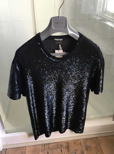 Tom Ford Tom Ford Sequin Embroidered T-Shirt Size 