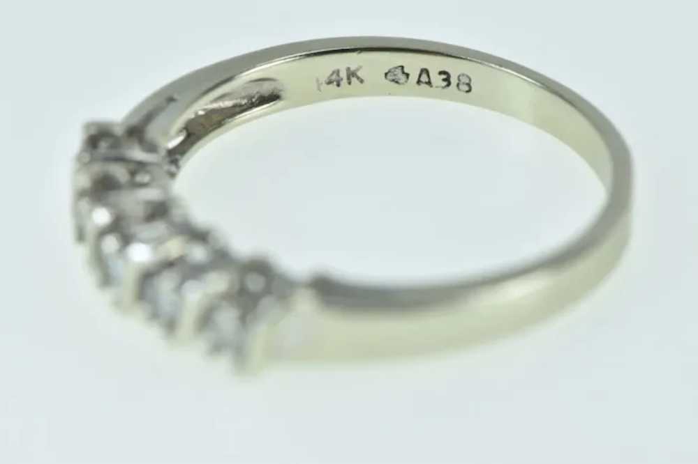 14K Five Stone Vintage Diamond Wedding Band Ring … - image 3