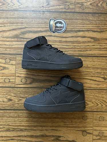 Bape Bape Black/Black Nubuck Hi Top Bapestas 5