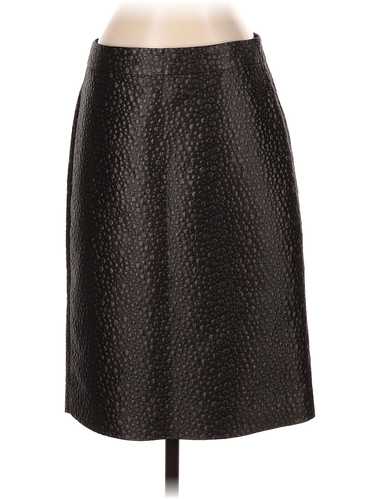 J.Crew Women Black Faux Leather Skirt 4