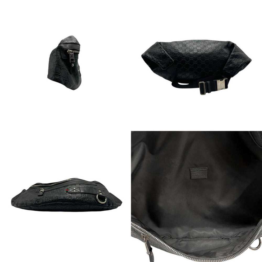 Gucci GUCCI Body Bag Guccissima Leather Black Men… - image 2