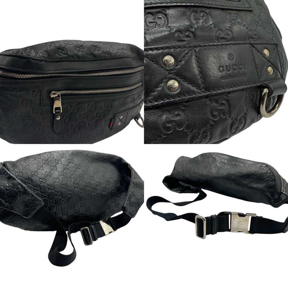 Gucci GUCCI Body Bag Guccissima Leather Black Men… - image 4