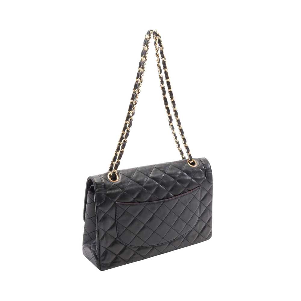 Chanel Double Flap Black Leather Shoulder Bag (Pr… - image 2