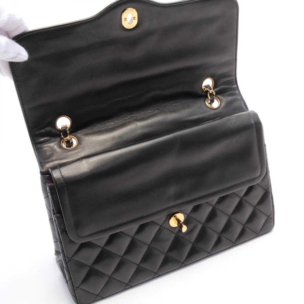 Chanel Double Flap Black Leather Shoulder Bag (Pr… - image 3