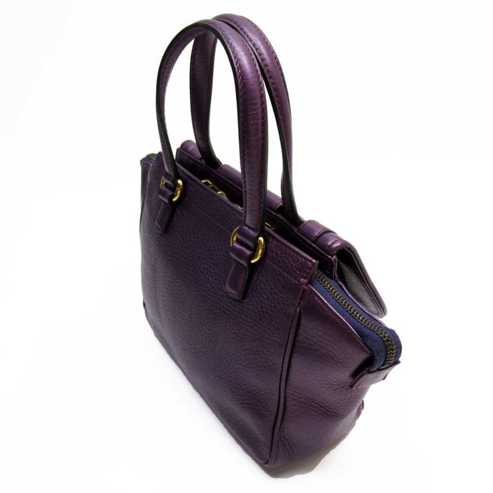 Gucci 1973 Purple Leather Handbag (Pre-Owned) - image 2