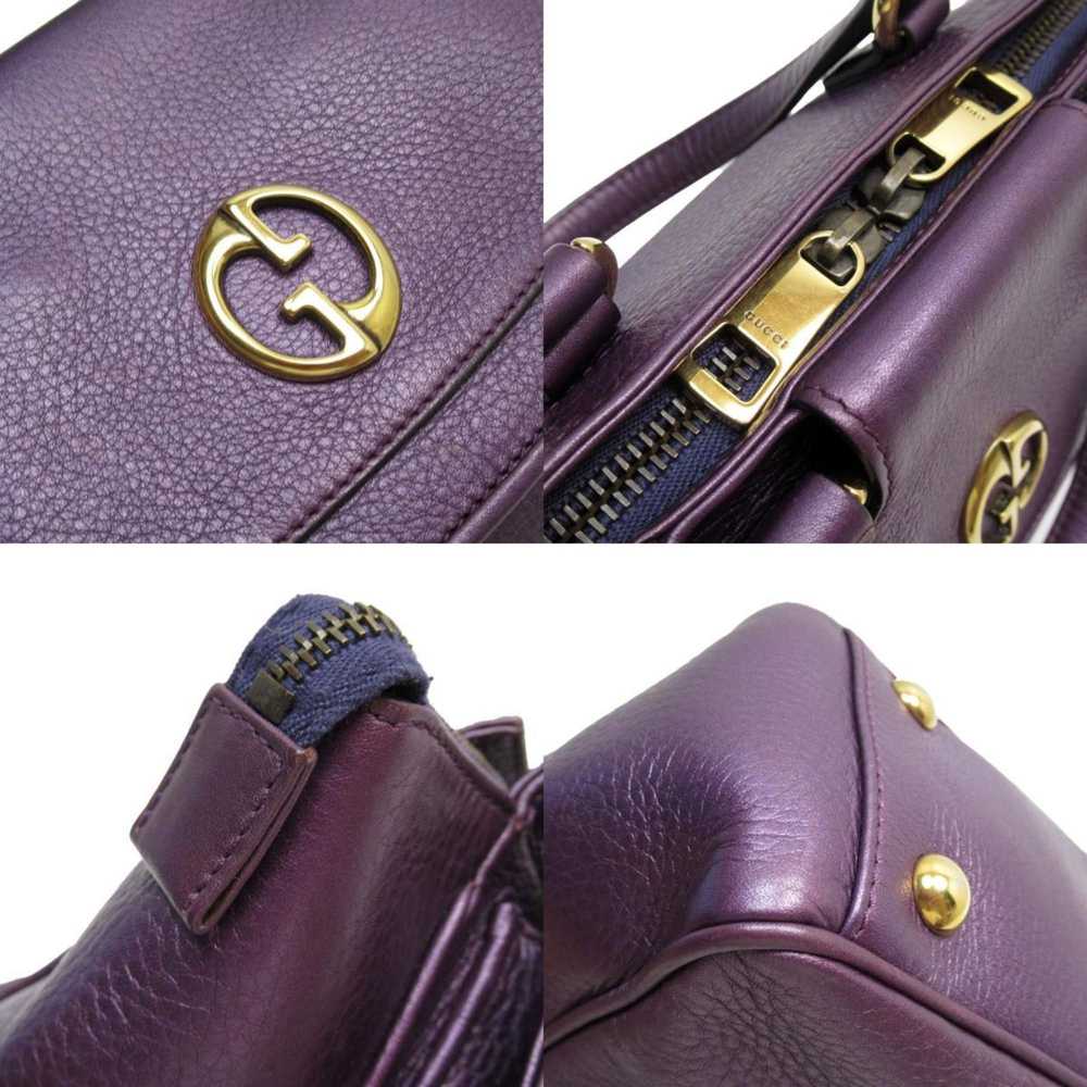 Gucci 1973 Purple Leather Handbag (Pre-Owned) - image 4