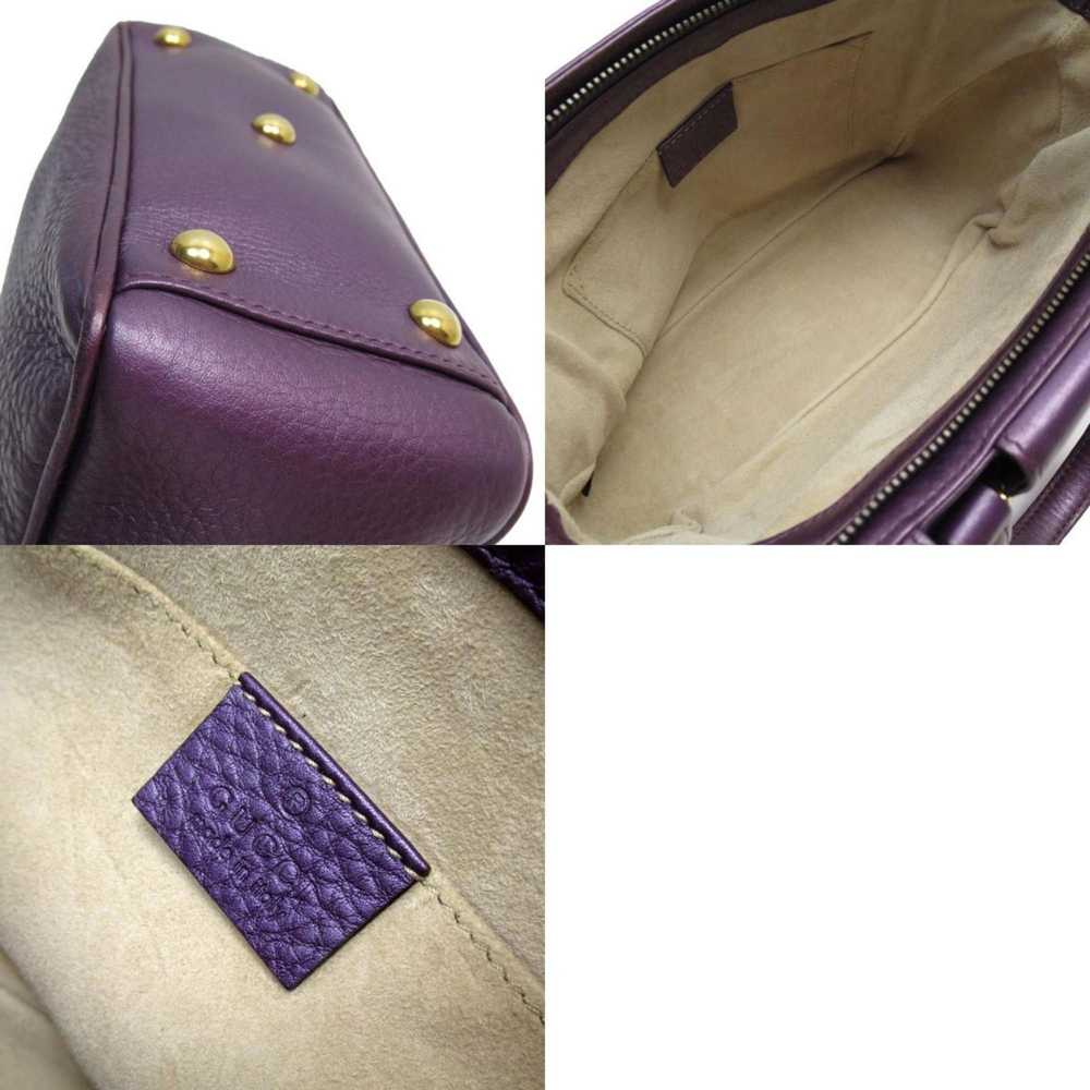 Gucci 1973 Purple Leather Handbag (Pre-Owned) - image 5