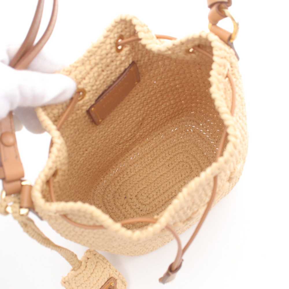 Prada Prada Mini Bucket Bag Basket Handbag Raffia… - image 3