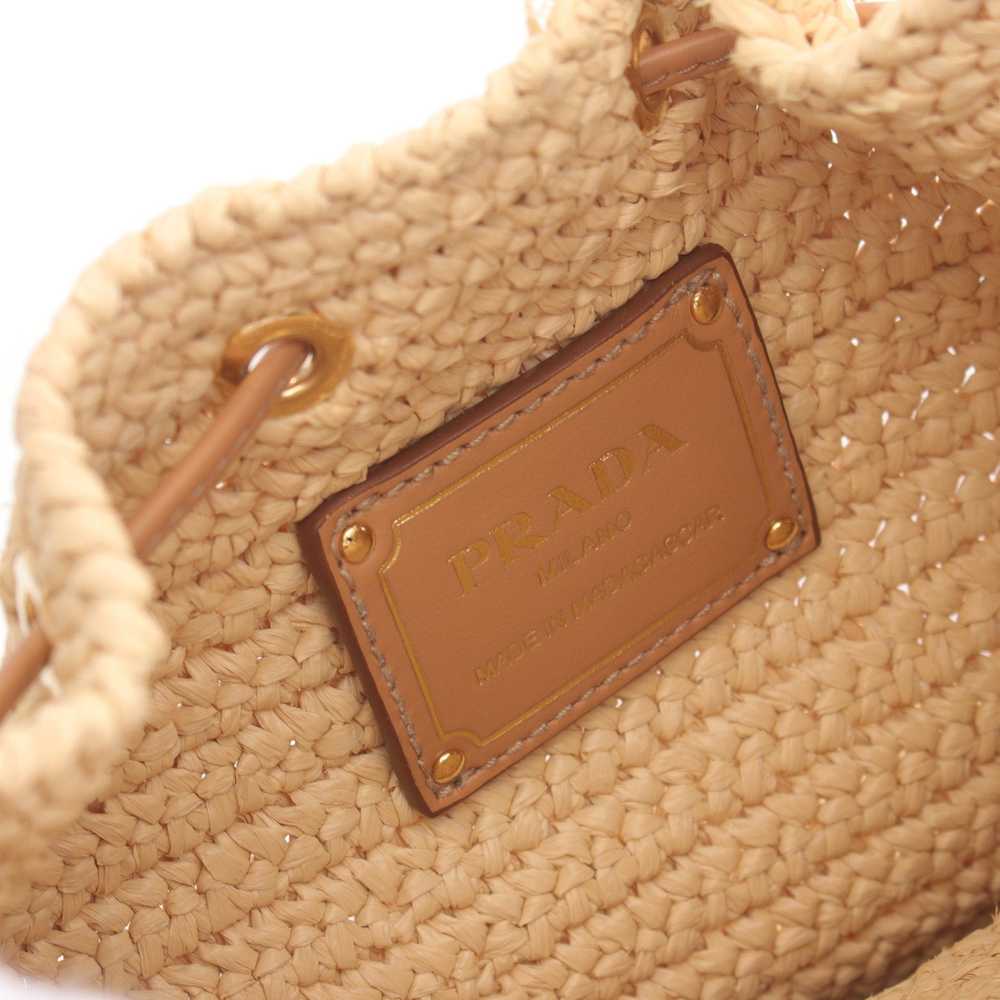 Prada Prada Mini Bucket Bag Basket Handbag Raffia… - image 4