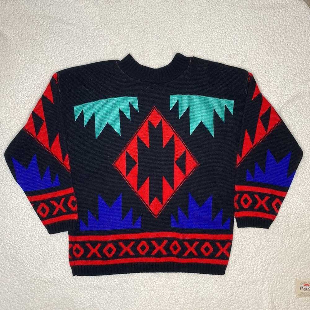 Vintage Vintage Spring Season Geometric Sweater r… - image 2