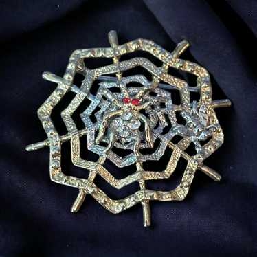 Newest Sterling-stones Spider-web & fly pin