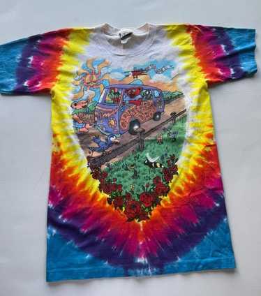 The Rolling Stones Acid Tie Dye T-Shirt Liquid Blue XL USA Concert top Tour 1994