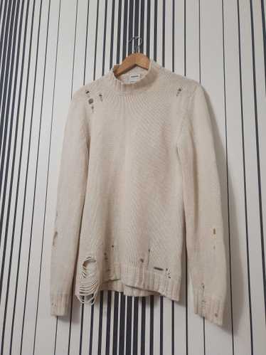 Diesel × Vintage Diesel distressed beige knit Y2k 