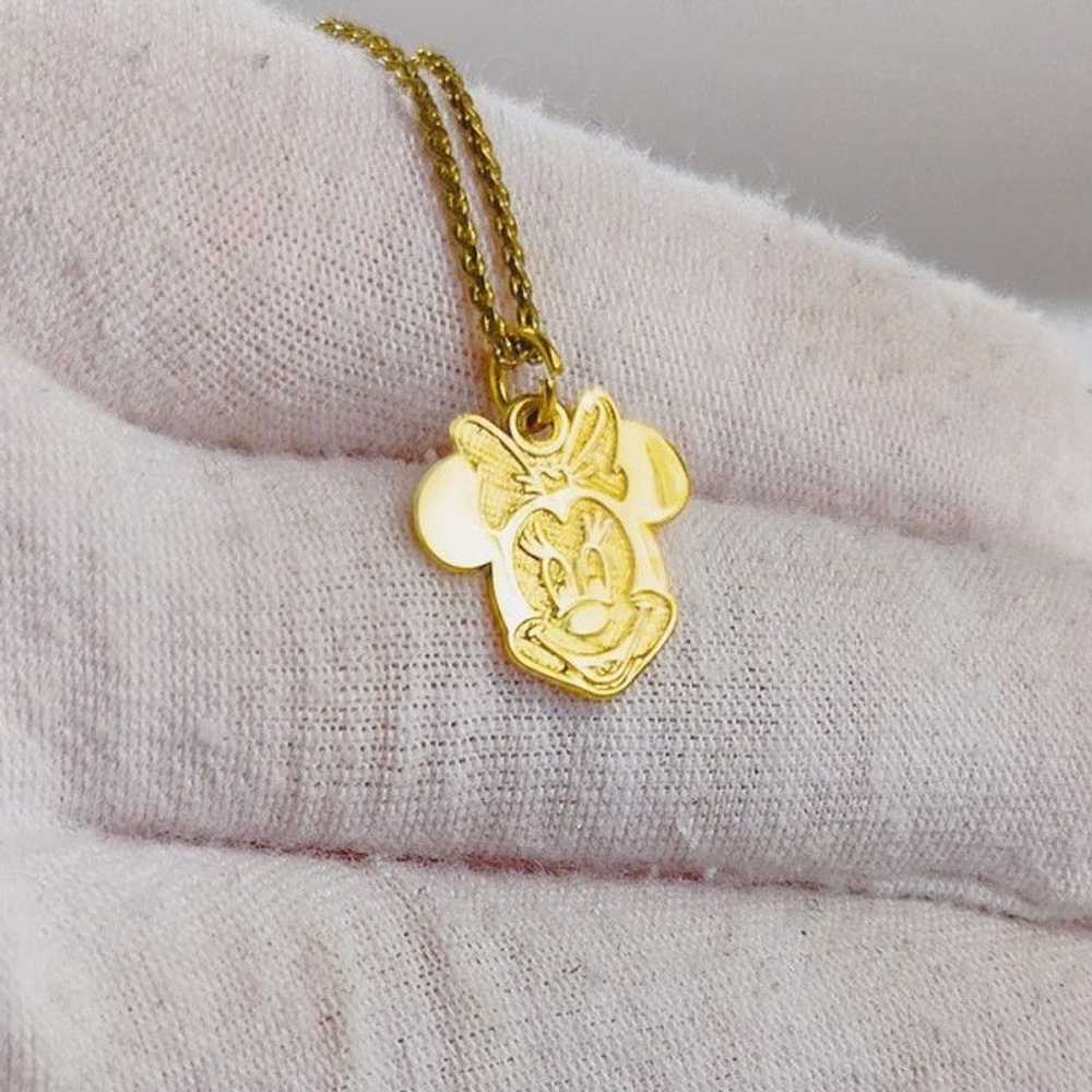 Disney Disney Minnie Mouse Gold-Toned Flat Neckla… - image 4