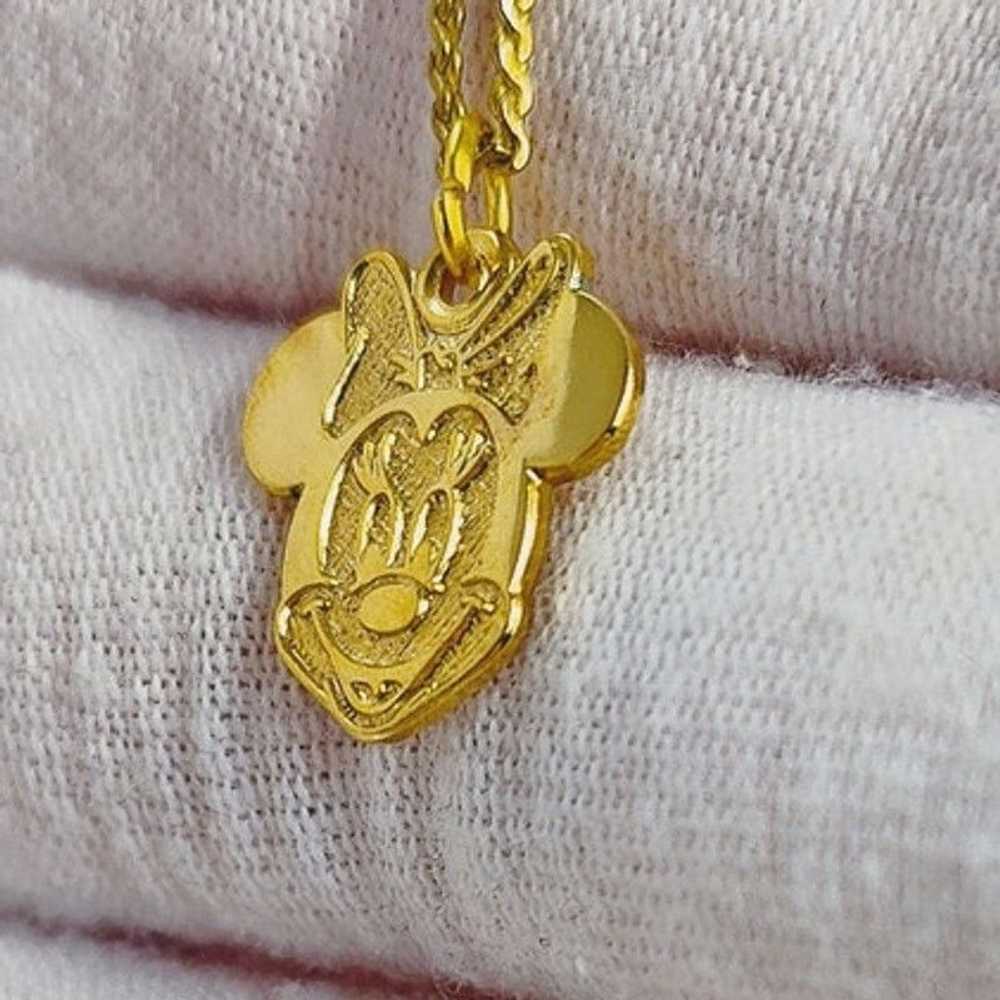 Disney Disney Minnie Mouse Gold-Toned Flat Neckla… - image 5