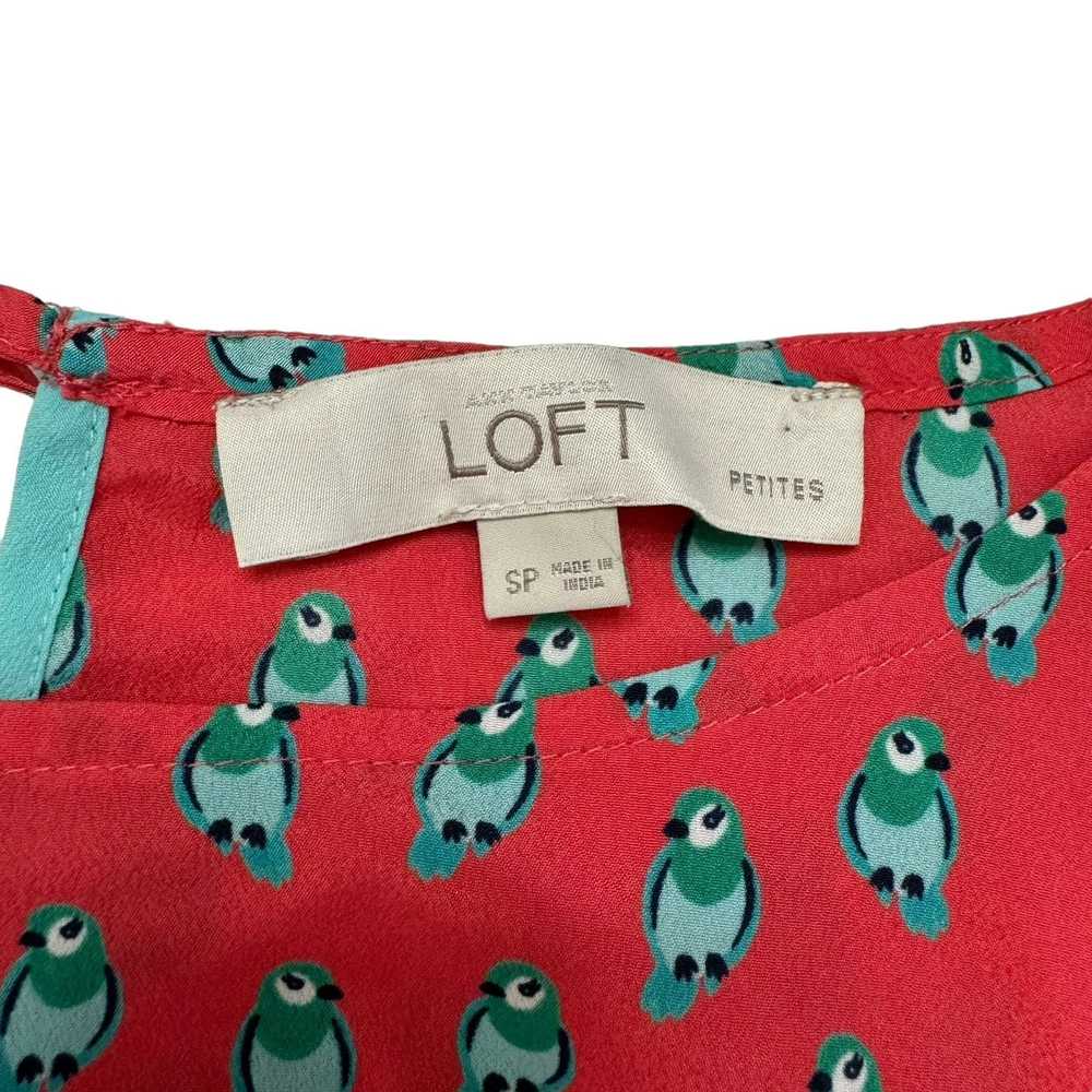 Loft LOFT Parrot Watermelon Sleeveless Top Small … - image 3