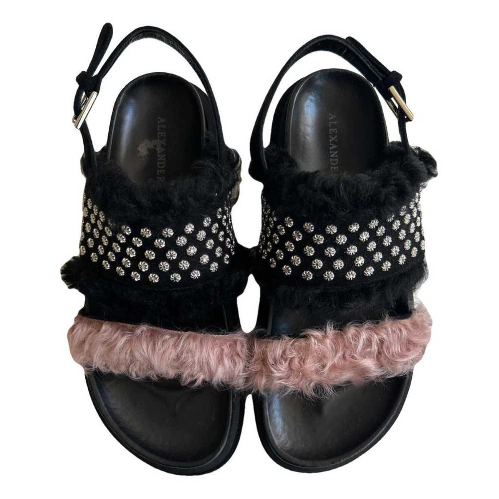 Alexander McQueen Faux fur sandals - image 1