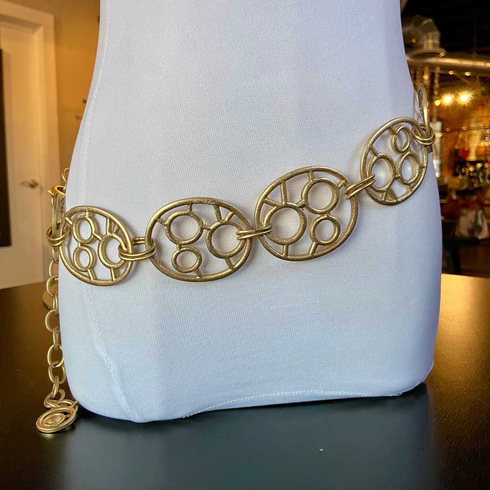 Vintage gold Chico’s chain belt - image 2