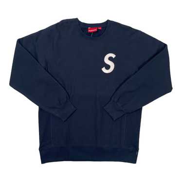 Supreme S Logo Crewneck Sweatshirt Navy - image 1