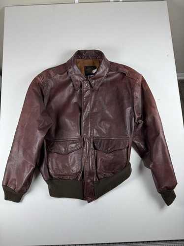 I*m様 80s avirex A-2 real leather bomber Vintage 89 Avirex A-2 Leather Flight Bomber Jacket Large