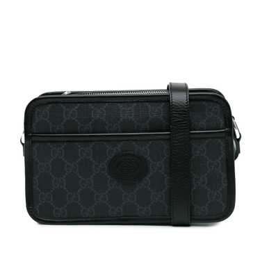 Black Gucci GG Supreme Interlocking GG Crossbody