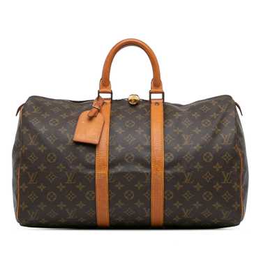 Brown Louis Vuitton Monogram Keepall 45 Travel Bag