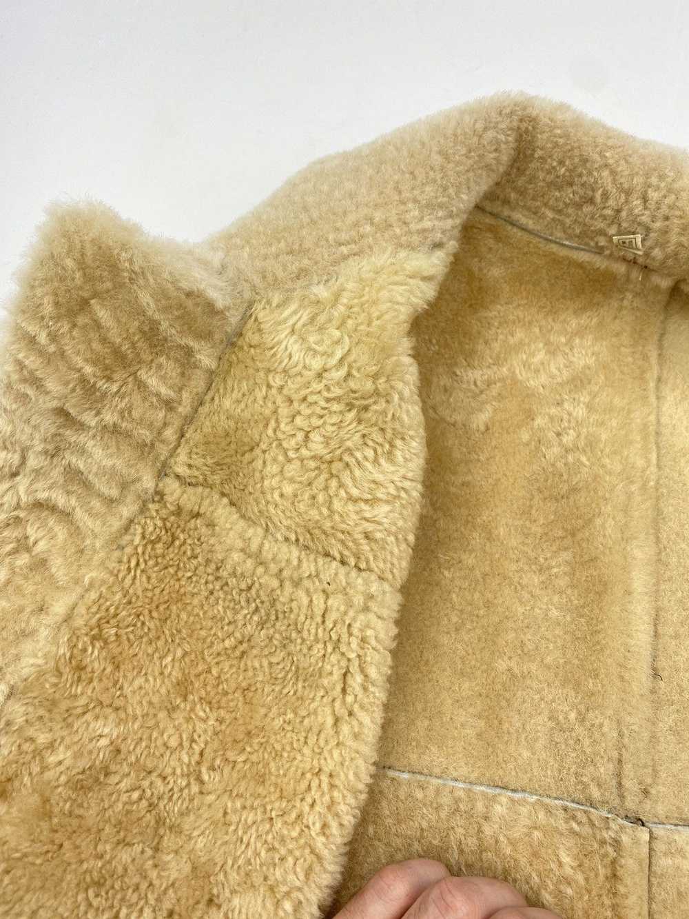 Sheepskin Coat × Very Rare VTG Real Patchwork She… - image 9