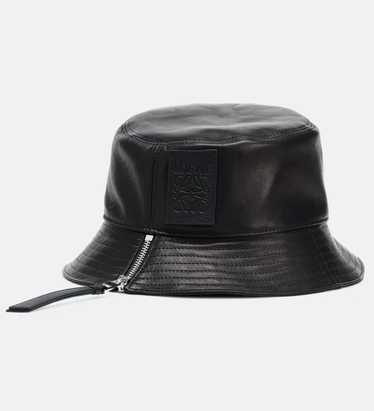 Loewe LOEWE Black Leather Bucket Hat