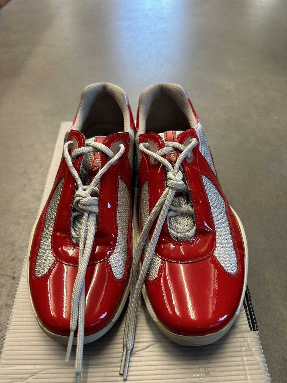 Prada Prada America's Cup Low Red Patent Leather … - image 7