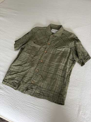 And Austin And Austin Olive Linen Shirt