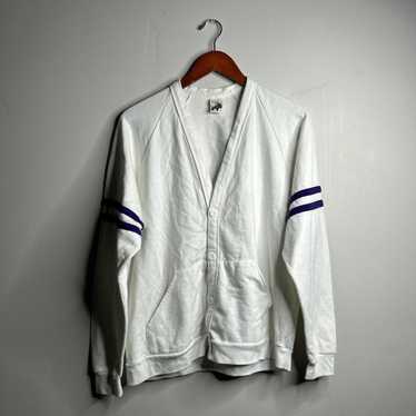 Vintage Vintage White And Purple Cardigan - image 1