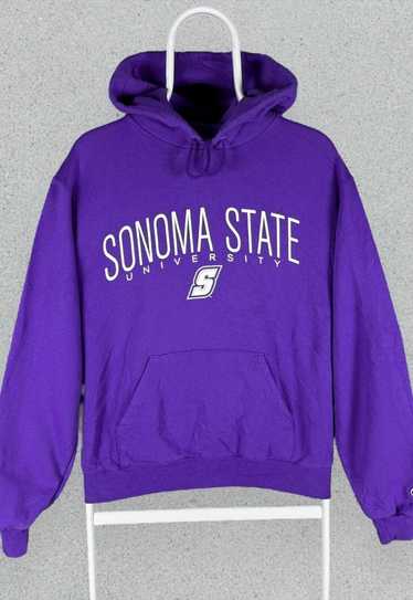 Vintage Champion Purple Hoodie Sonoma State Mens S