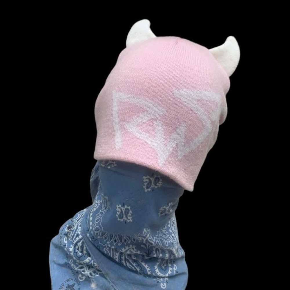 Rusty × Streetwear Rusty Devil Horn Pink Beanie H… - image 3