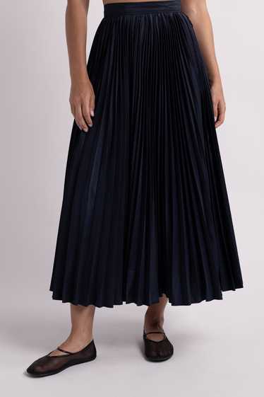 Vintage Maya Jornot Navy Pleated Skirt - image 1