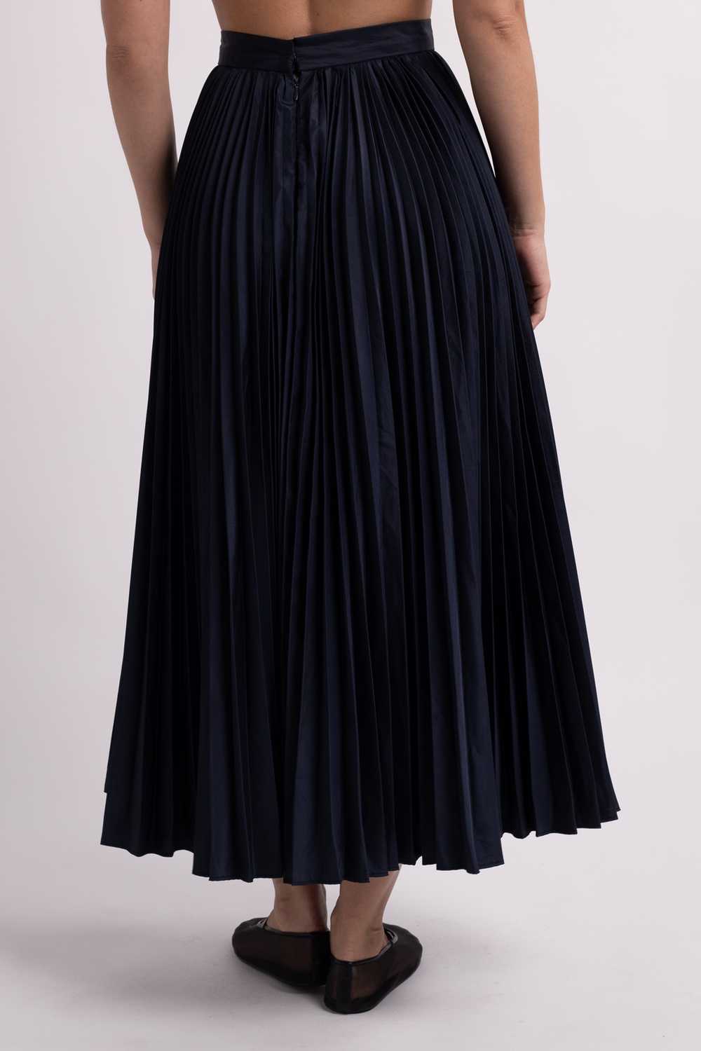 Vintage Maya Jornot Navy Pleated Skirt - image 3