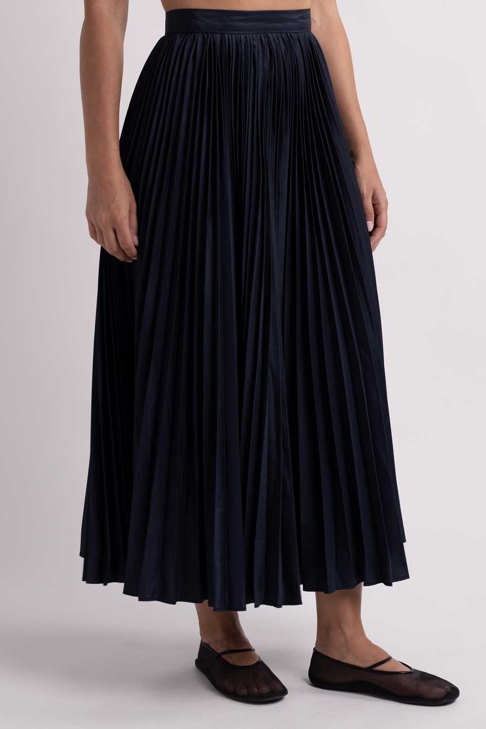 Vintage Maya Jornot Navy Pleated Skirt - image 4