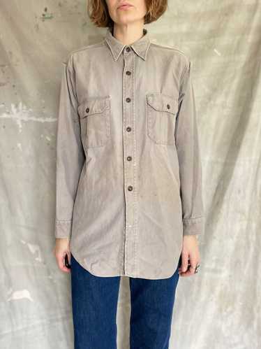 40s/50s Gray Hercules Button Down Shirt