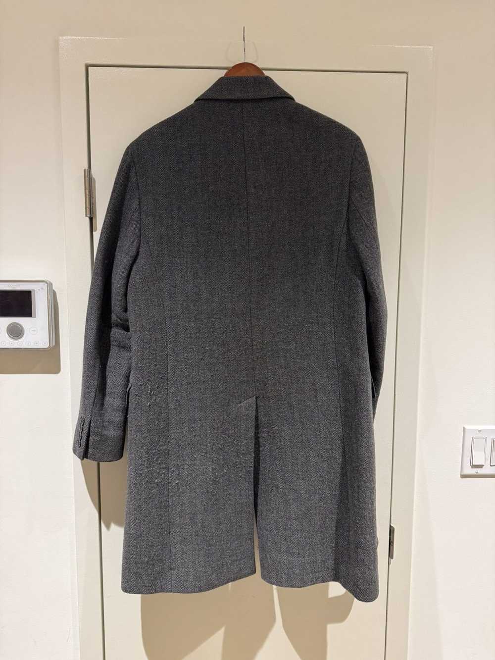 Theory Grey Herringbone Theory Winter Overcoat - image 6