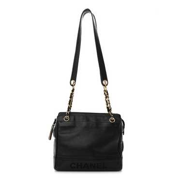 CHANEL Caviar CC Shoulder Bag Black