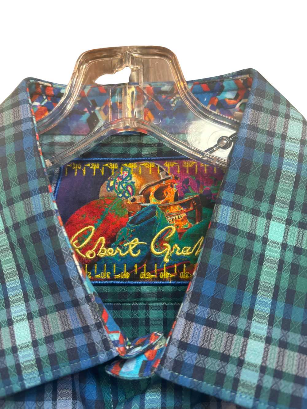 Robert Graham Blue and green texture check - image 3