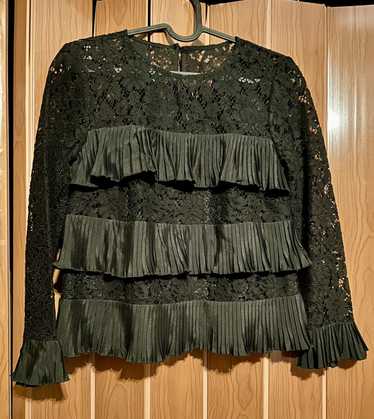 J.Crew J Crew black ruffle top